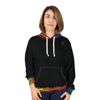 Rainbow Matrix trimmed UNISEX Pullover Hoodie by Jumper Maybach® - Jumper Maybach