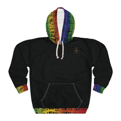 Rainbow Matrix trimmed UNISEX Pullover Hoodie by Jumper Maybach® - Jumper Maybach