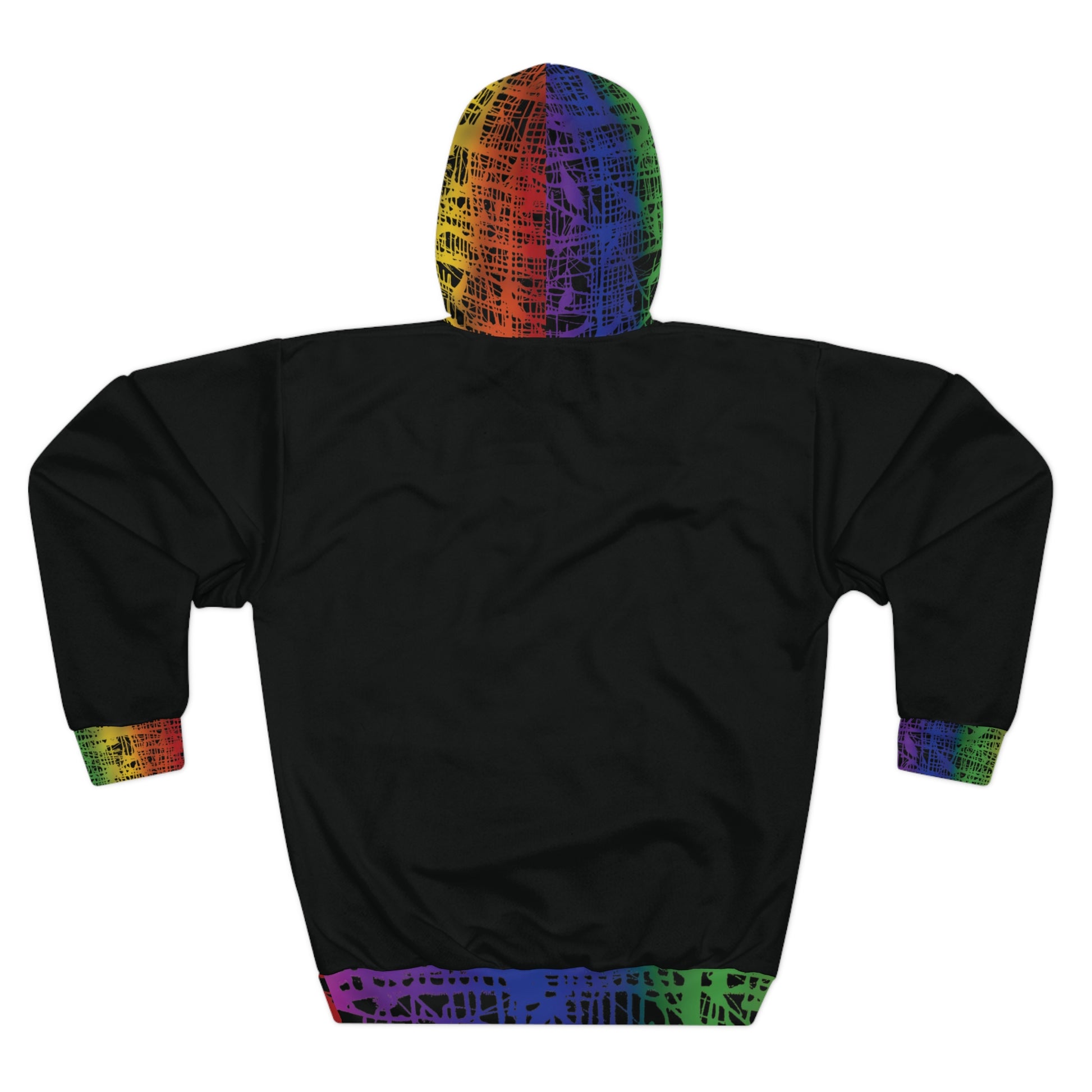 Rainbow Matrix trimmed UNISEX Pullover Hoodie by Jumper Maybach® - Jumper Maybach