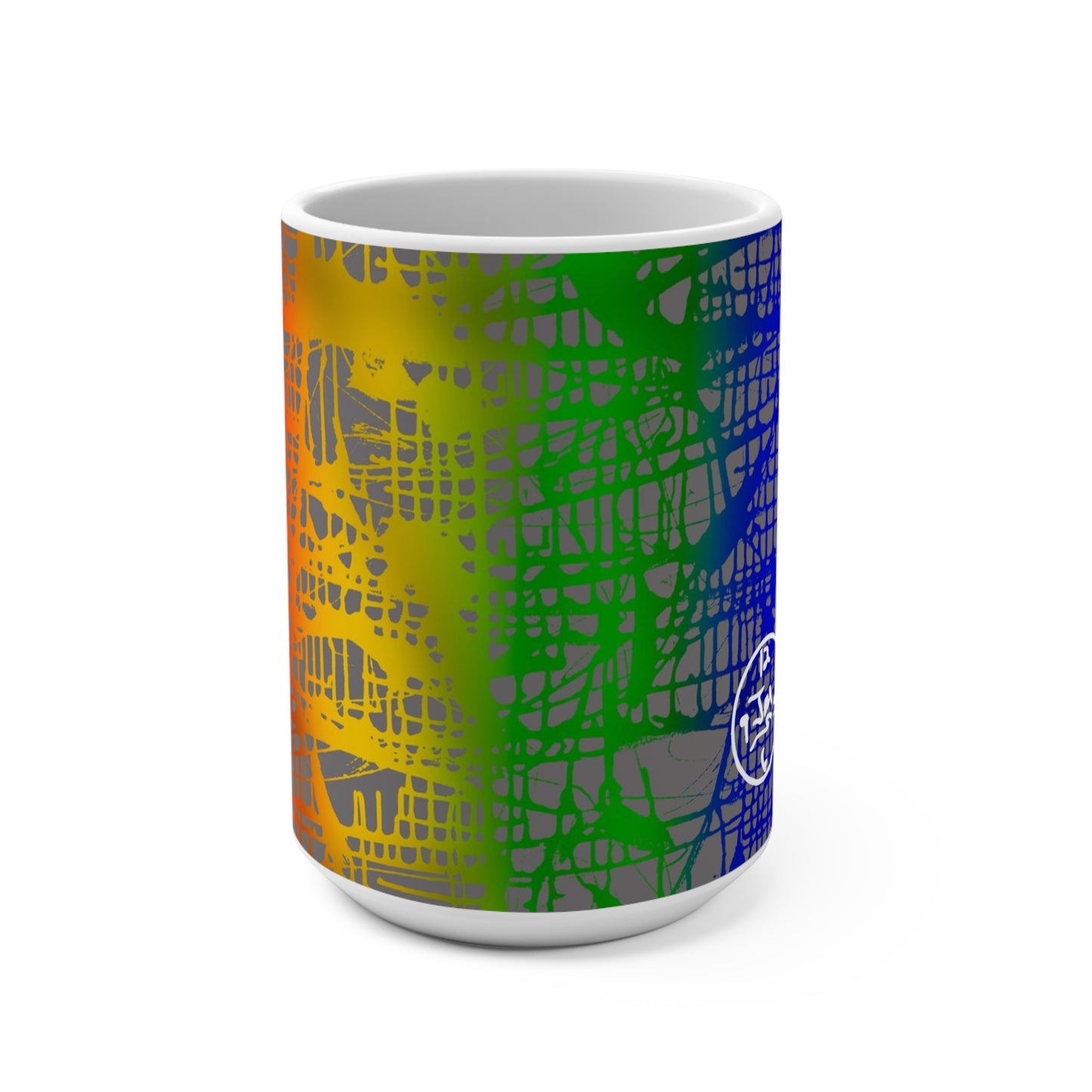 Rainbow Matrix Mug 15oz by Jumper Maybach® - Jumper Maybach