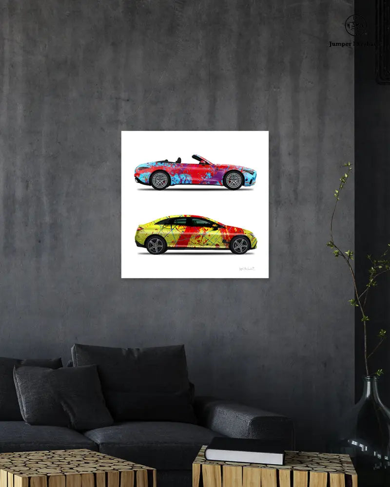 2 - Dancing Queen & Red Rocket Cars by Jumper Maybach® (Print on Canvas) - Jumper Maybach Prints