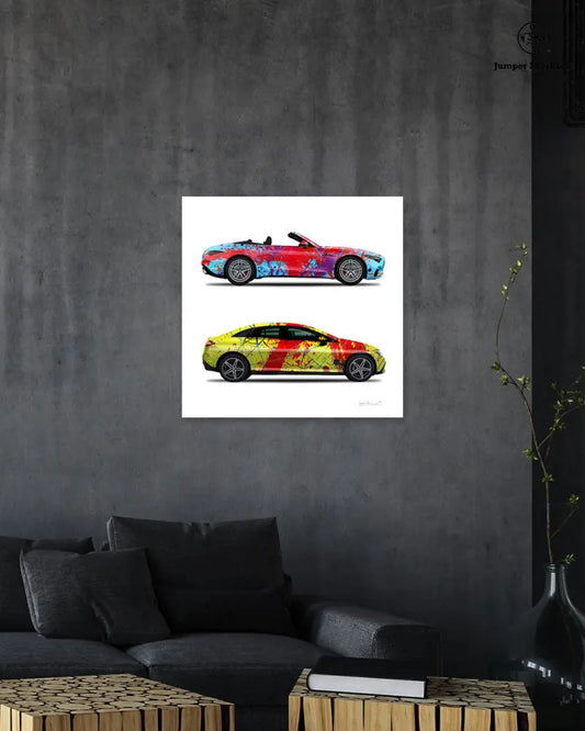 2 - Dancing Queen & Red Rocket Cars by Jumper Maybach® (Print on Canvas) - Jumper Maybach Prints