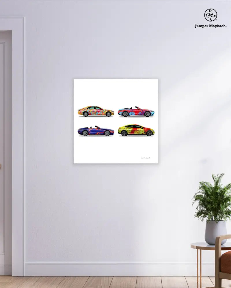 4 - Four Cars by Jumper Maybach® (Print on Canvas) - Jumper Maybach Prints