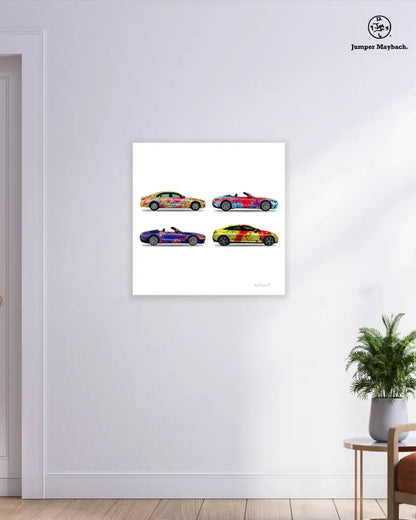 4 - Four Cars by Jumper Maybach® (Print on Canvas) - Jumper Maybach Prints