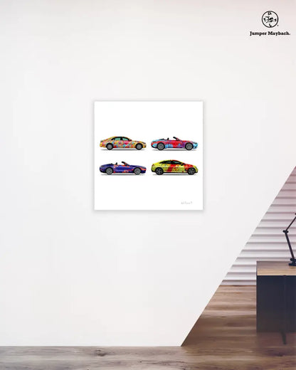 4 - Four Cars by Jumper Maybach® (Print on Canvas) - Jumper Maybach Prints