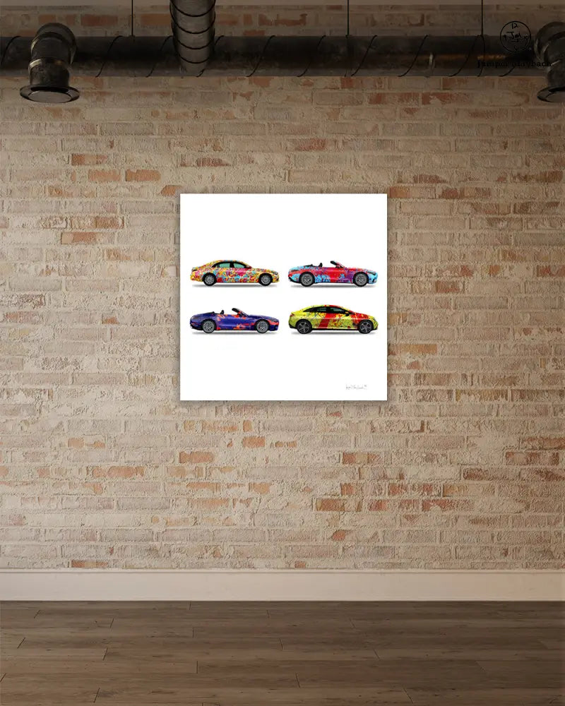 4 - Four Cars by Jumper Maybach® (Print on Canvas) - Jumper Maybach Prints
