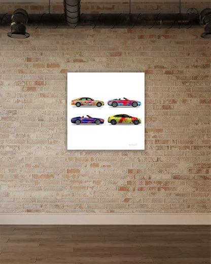 4 - Four Cars by Jumper Maybach® (Print on Canvas) - Jumper Maybach Prints
