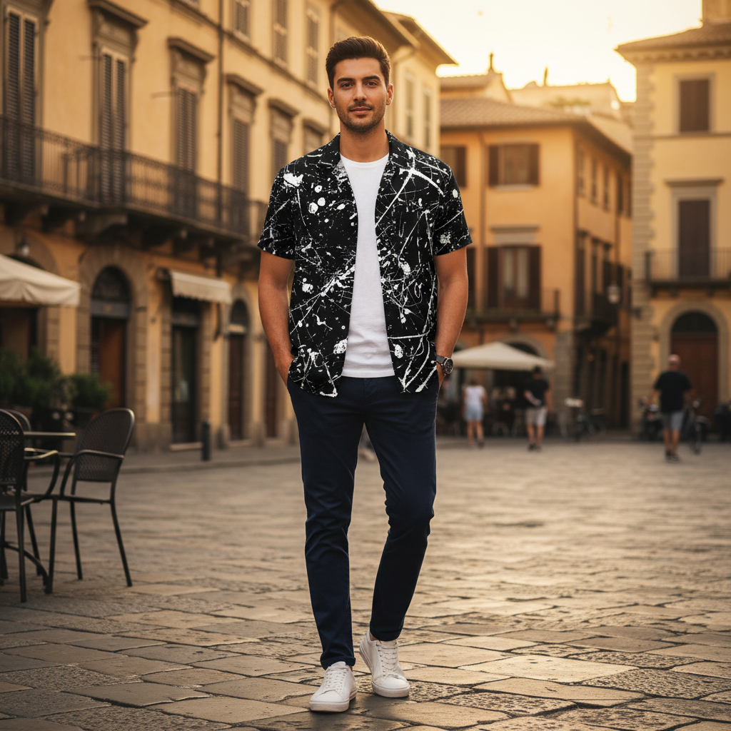 Aliens on the Moon - Resort Shirt by Jumper Maybach® - Jumper Maybach