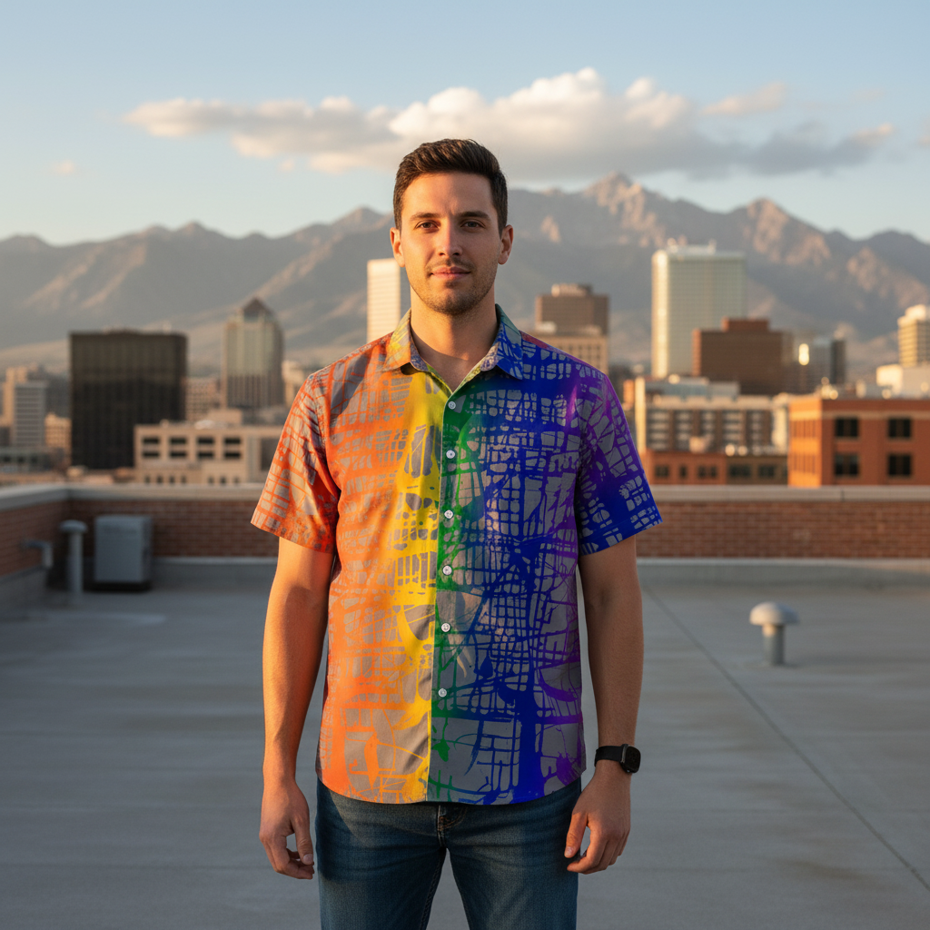 Rainbow Matrix Resort Shirt by Jumper Maybach® - Jumper Maybach