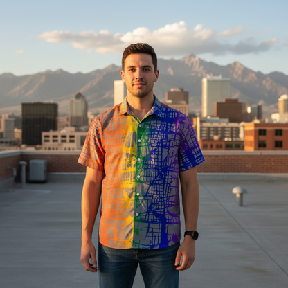 Rainbow Matrix Resort Shirt by Jumper Maybach® - Jumper Maybach