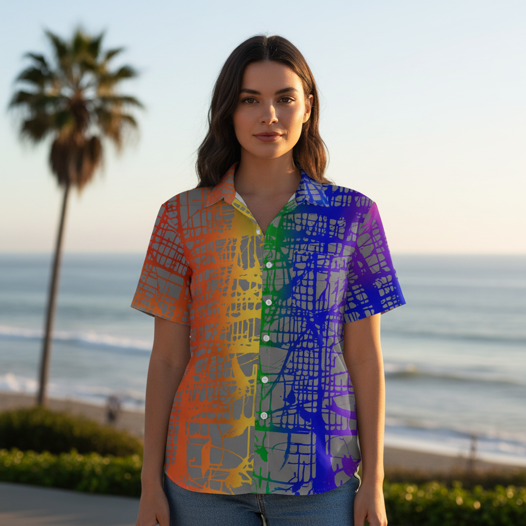 Rainbow Matrix Resort Shirt by Jumper Maybach® - Jumper Maybach