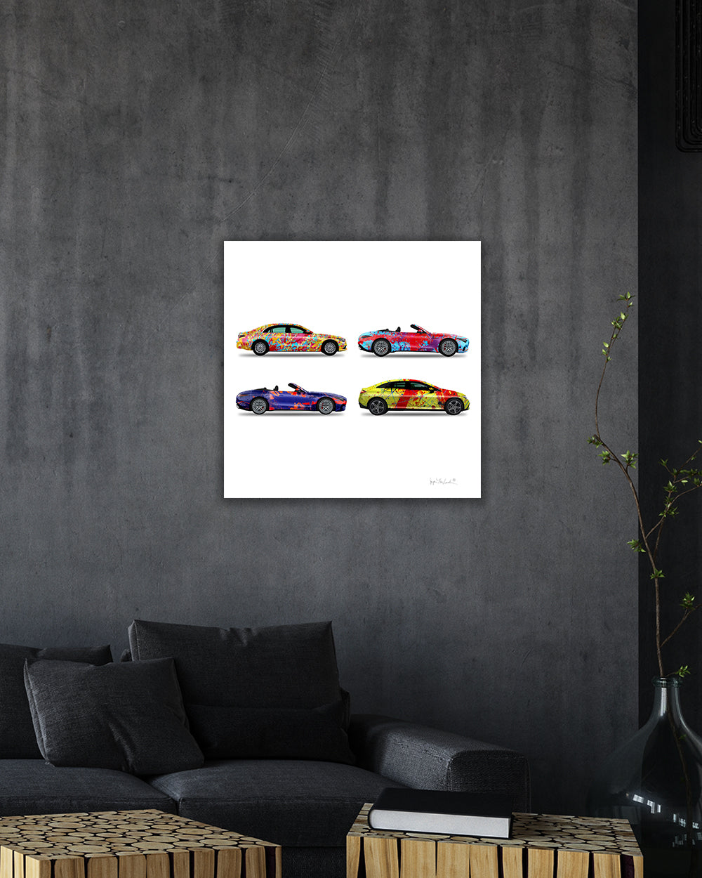 4 - Four Cars by Jumper Maybach® (Print on Canvas)