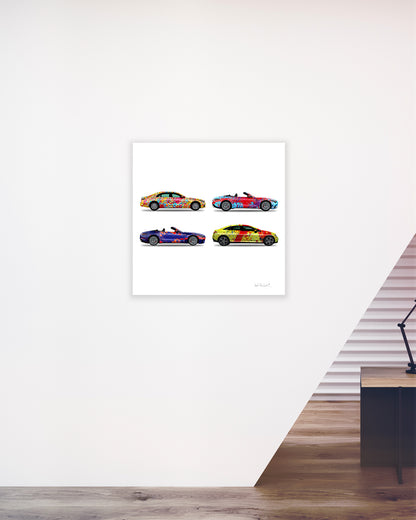 4 - Four Cars by Jumper Maybach® (Print on Canvas)