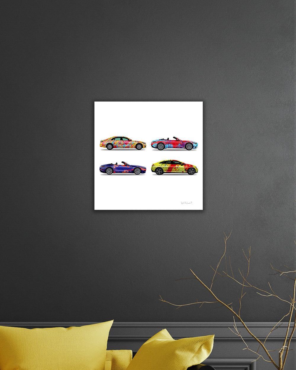 4 - Four Cars by Jumper Maybach® (Print on Canvas)