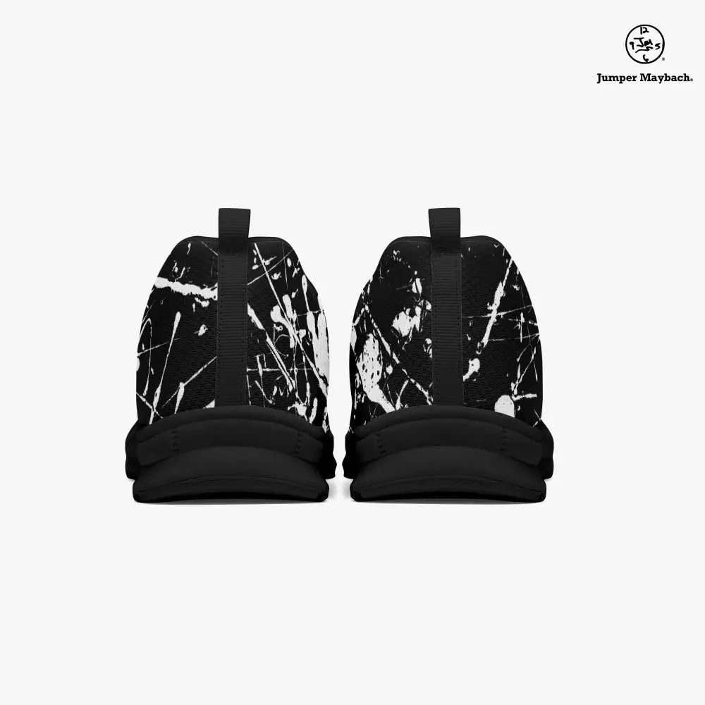Aliens on the Moon athletic sneakers by Jumper Maybach for men and women featuring a space-themed design and sporty style.