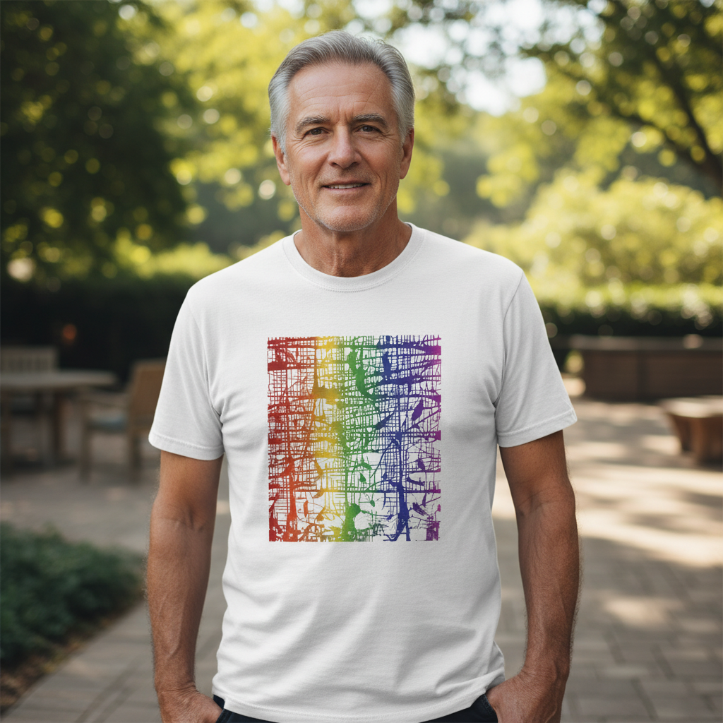 Rainbow Matrix by Jumper Maybach® - MEN'S Cotton Crew Tee - Jumper Maybach