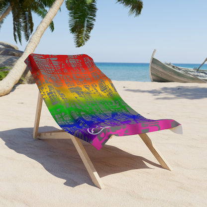 Rainbow Matrix Beach Towel by Jumper Maybach®