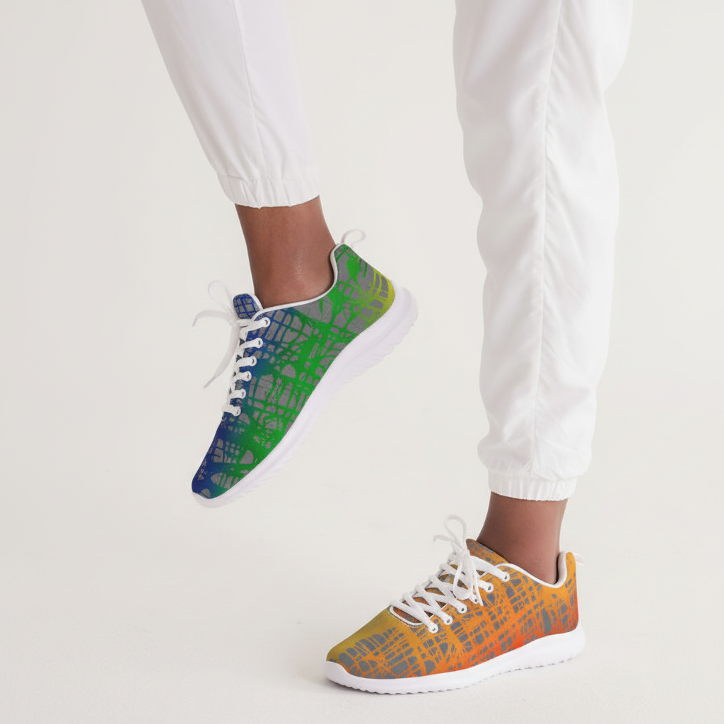 Rainbow Matrix Women's Athletic Shoe  by Jumper Maybach® - Jumper Maybach