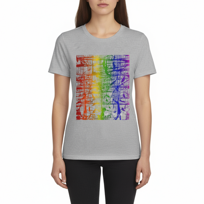 Rainbow Matrix WOMEN'S Softstyle Tee by Jumper Maybach®