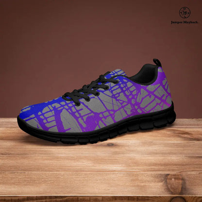 Rainbow Matrix athletic sneaker by Jumper Maybach® featuring vibrant rainbow-colored design and sleek sneaker silhouette.