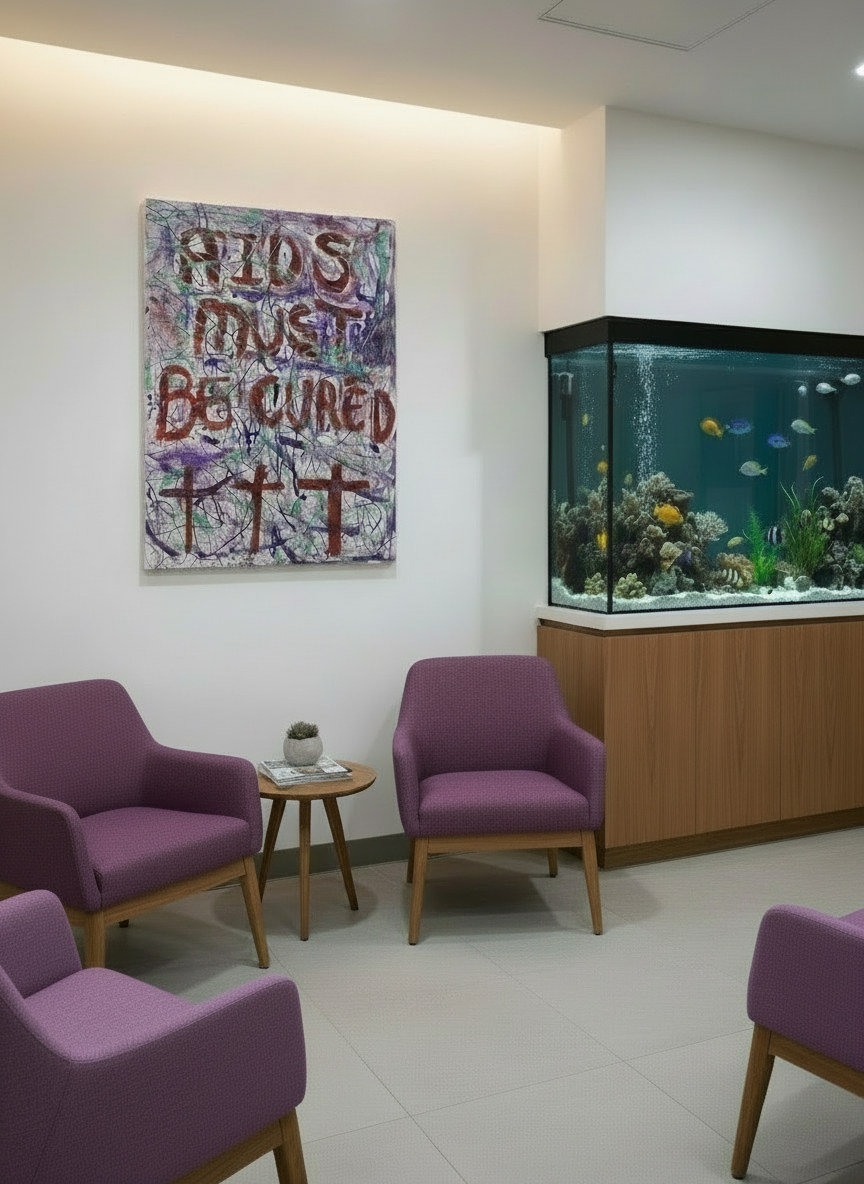 AIDS Must Be Cured - Original Painting - Jumper Maybach