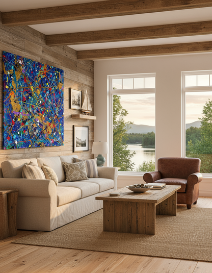 Blue Space  (Print on Canvas)