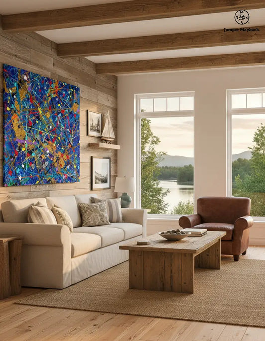 Blue Space  (Print on Canvas) - Jumper Maybach