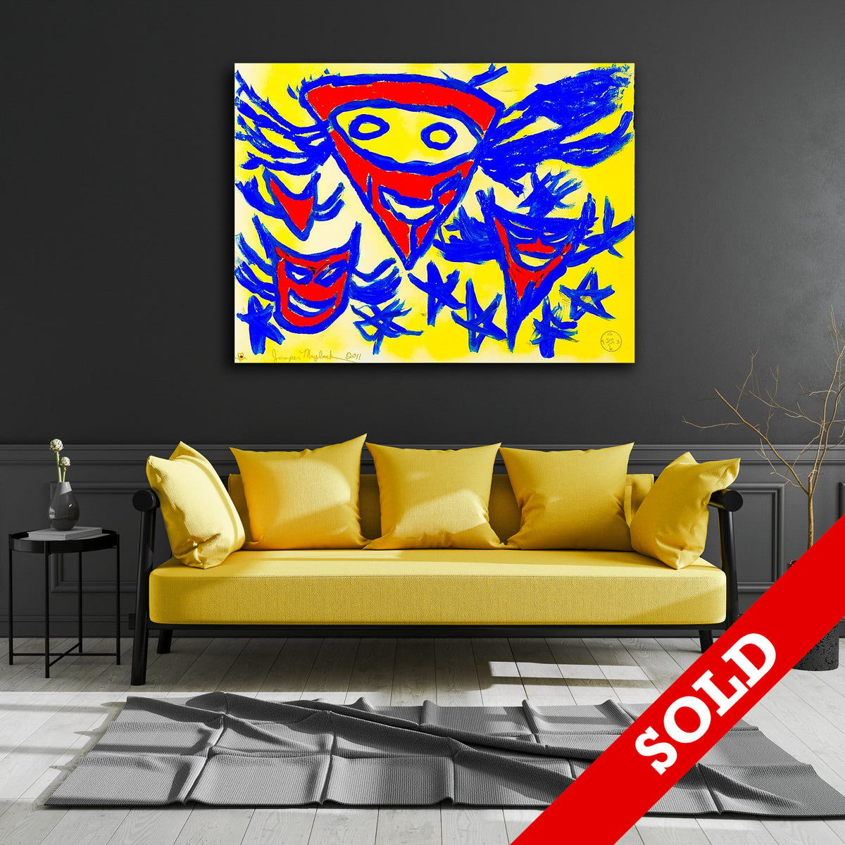 Carnival Red Masks - Original Painting - SOLD