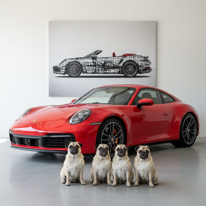 1 - Dark Matrix Car  by Jumper Maybach® (Print on Canvas)