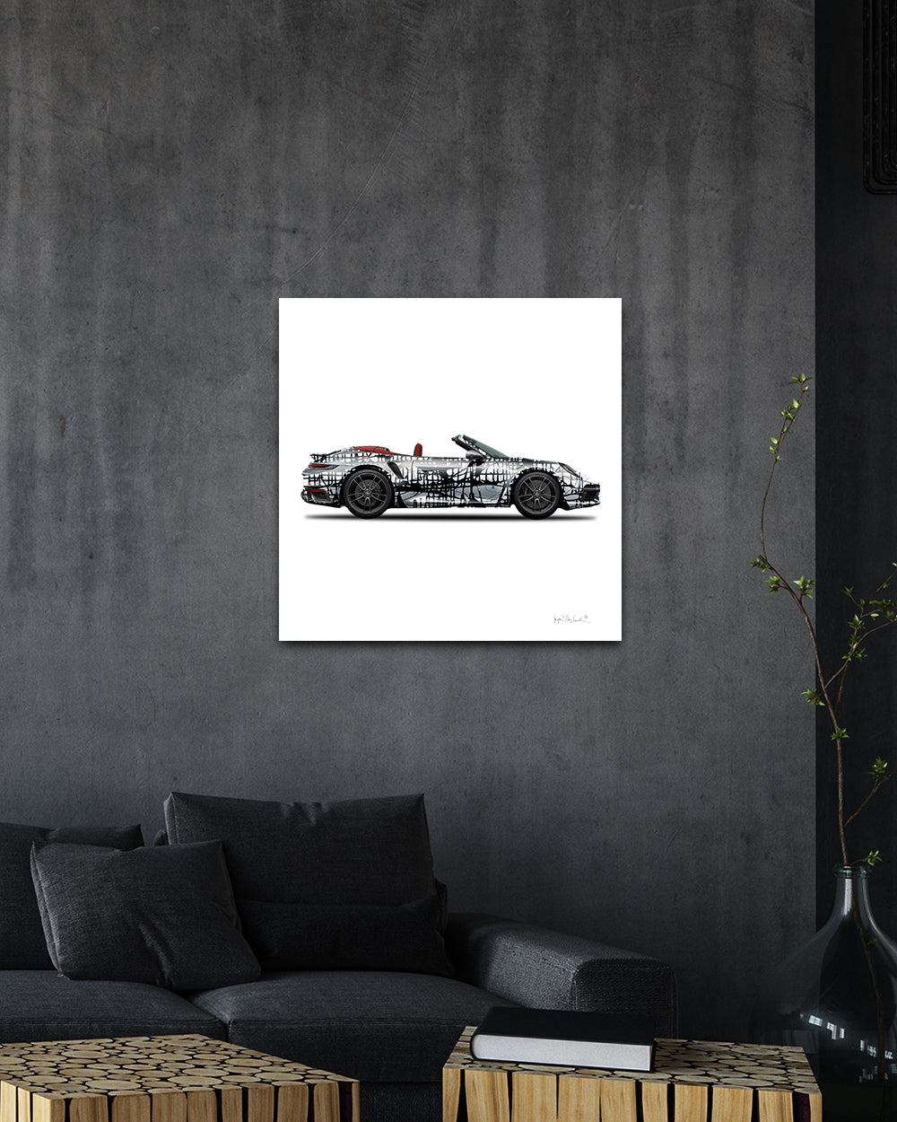 1 - Dark Matrix Car  by Jumper Maybach® (Print on Canvas)