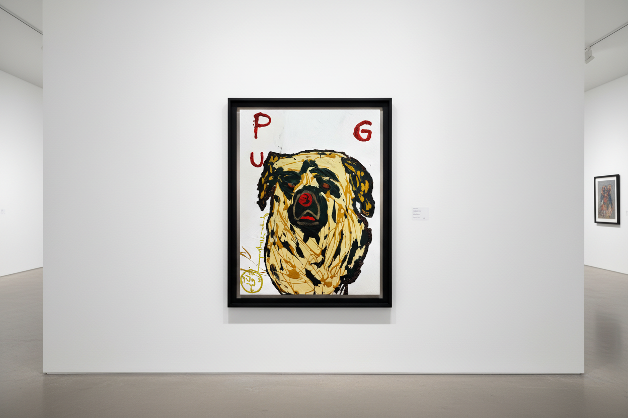 Fawn Pug - Original Painting - Jumper Maybach