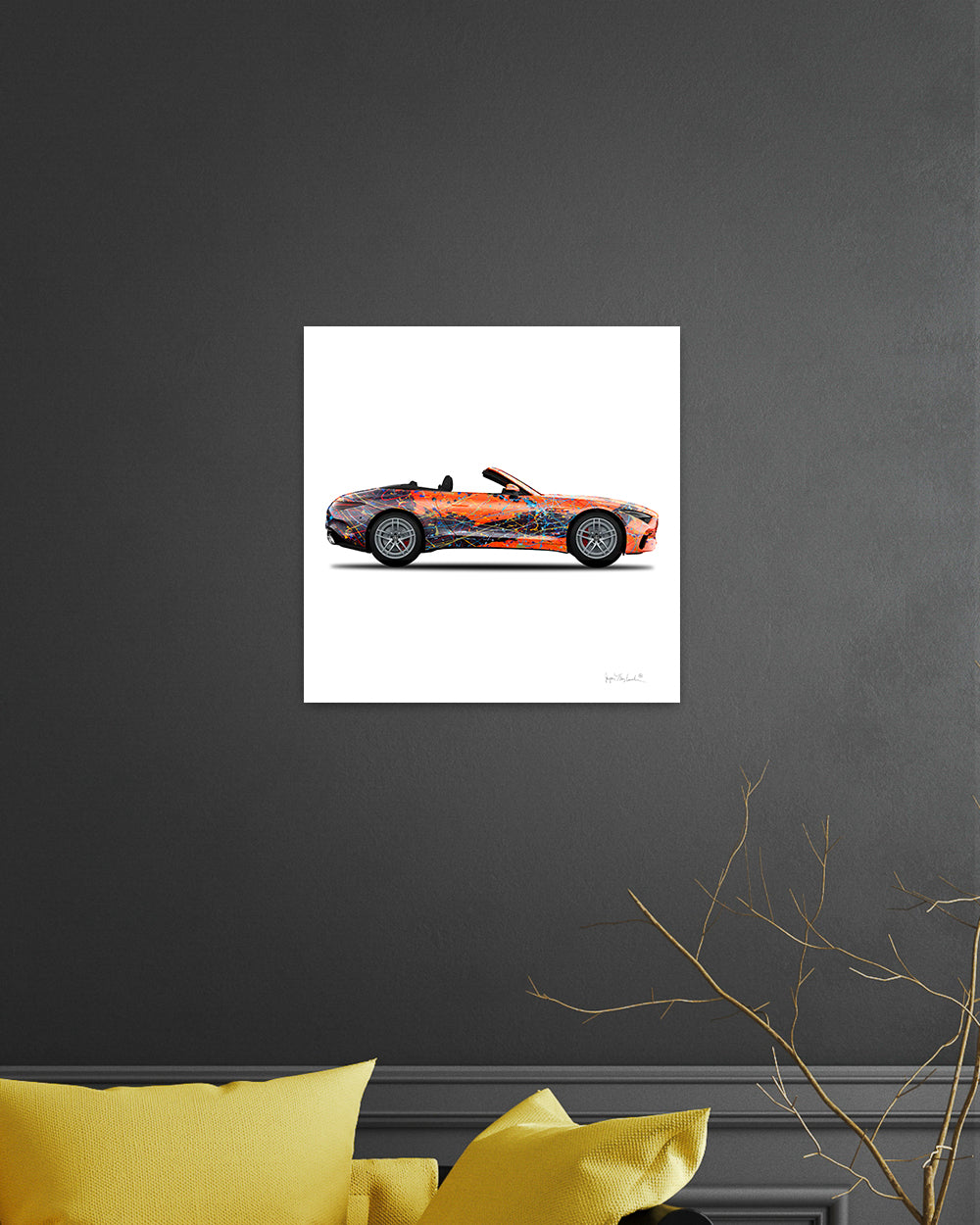 1 - Orange Eclipse Car by Jumper Maybach® (Print on Canvas)