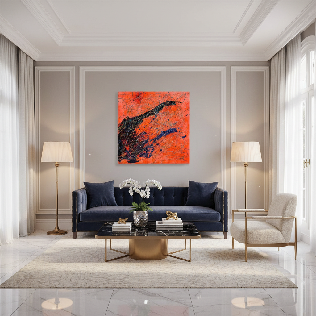Orange Eclipse  (Print on Canvas) - Jumper Maybach