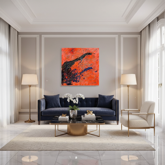Orange Eclipse  (Print on Canvas) - Jumper Maybach