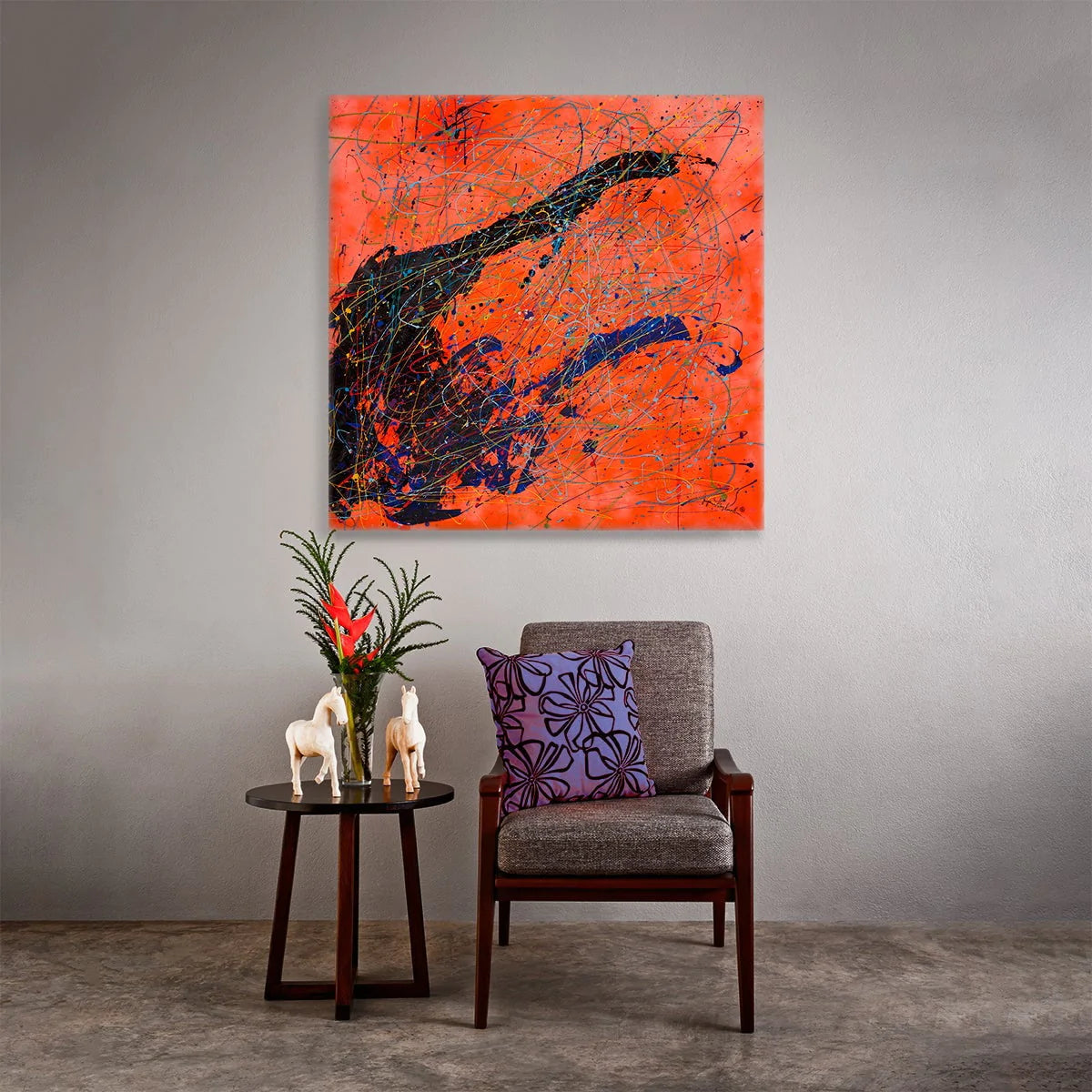 Orange Eclipse (Embellished Limited Edition-Hand Signed by the Artist)