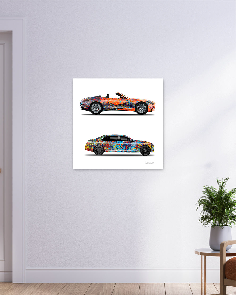 2 - Orange Eclipse & Taffy Galaxy Cars by Jumper Maybach® (Print on Canvas)