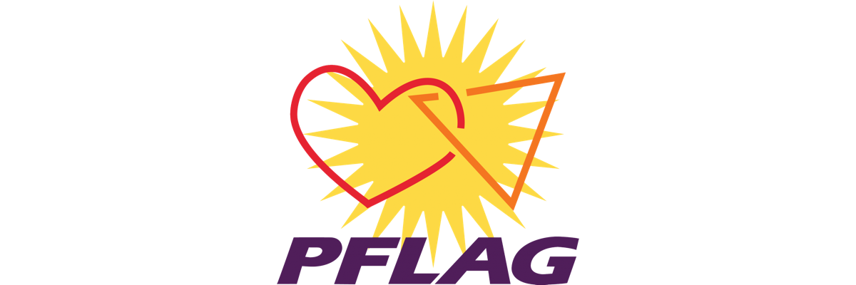 Official Logo of PFLAG which means  Parents, Families and Friends of Lesbians and Gays
