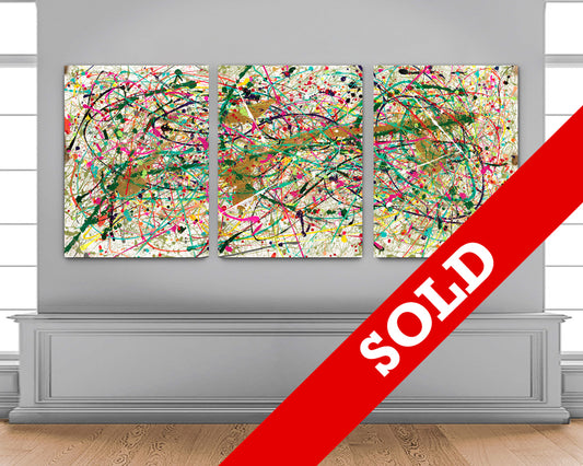 Pop Rock Planet (Triptych) - Original Painting - Jumper Maybach