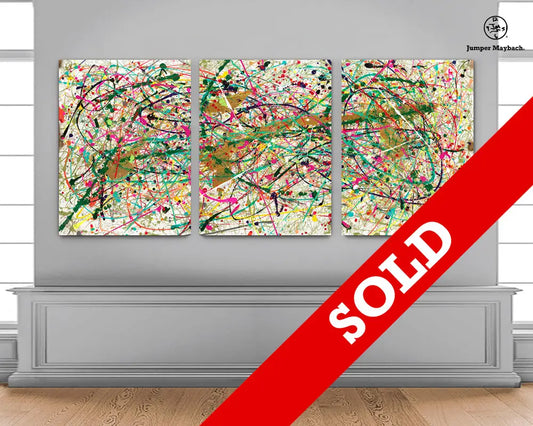 Pop Rock Planet (Triptych) - Original Painting - Jumper Maybach