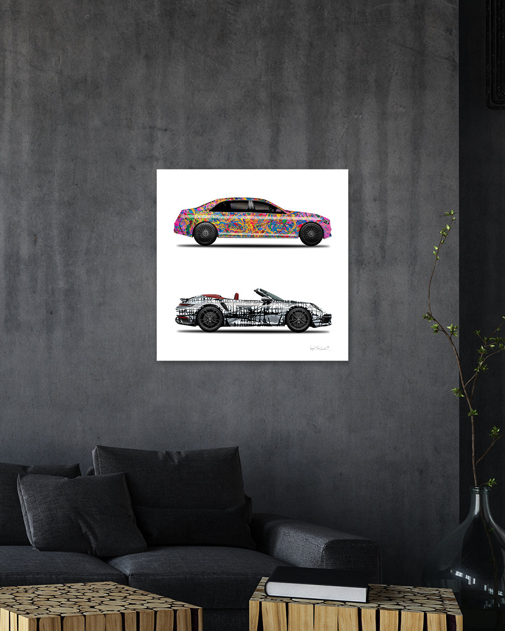 2 - Quantum Dream & Dark Matrix Cars by Jumper Maybach® (Print on Canvas)