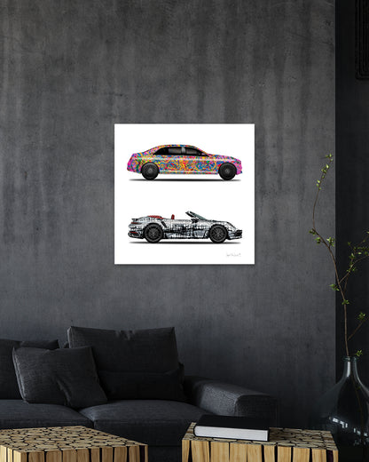 2 - Quantum Dream & Dark Matrix Cars by Jumper Maybach® (Print on Canvas)