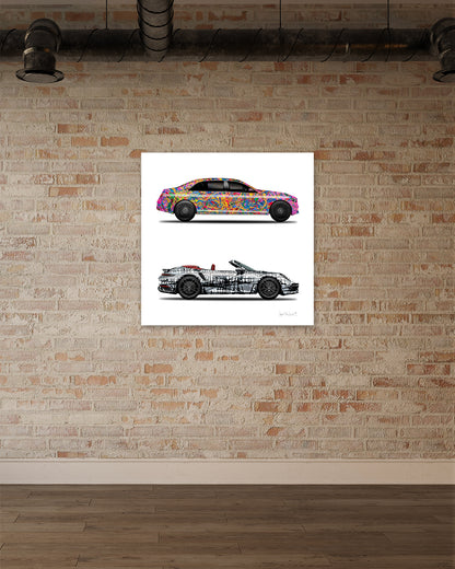 2 - Quantum Dream & Dark Matrix Cars by Jumper Maybach® (Print on Canvas)