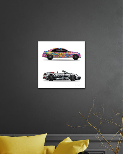 2 - Quantum Dream & Dark Matrix Cars by Jumper Maybach® (Print on Canvas)