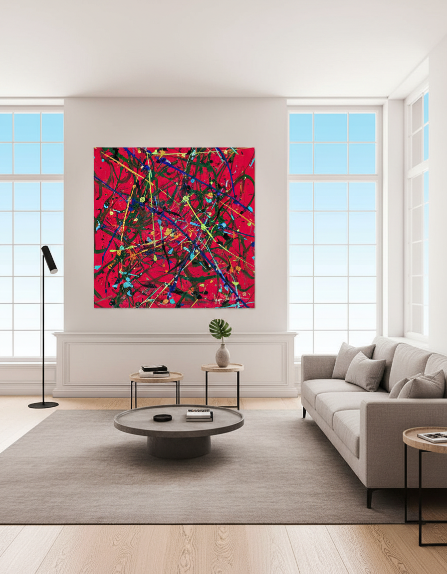 Red Space  (Print on Canvas) - Jumper Maybach
