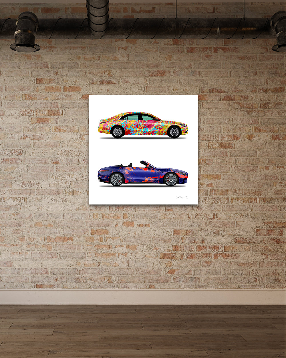 2 - World Jumper & New Galaxy Cars by Jumper Maybach® (Print on Canvas)