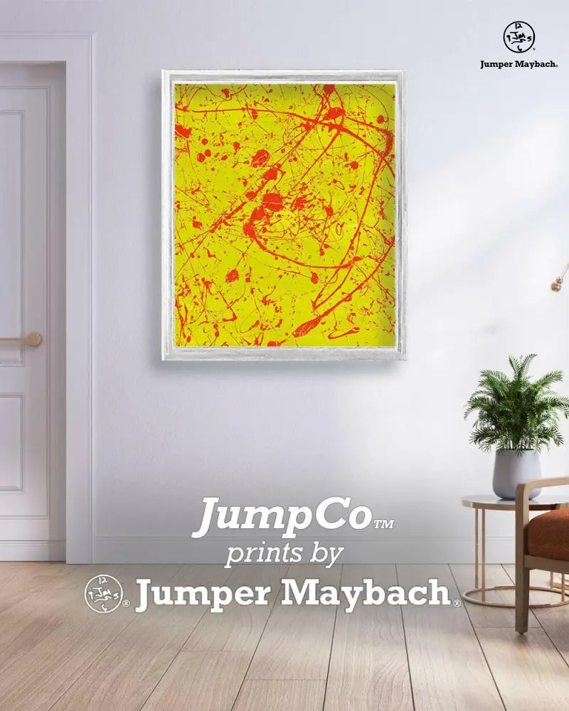 Print of "Aliens Among Us" by Jumper Maybach featuring a cosmic scene with alien figures in a white room setting.