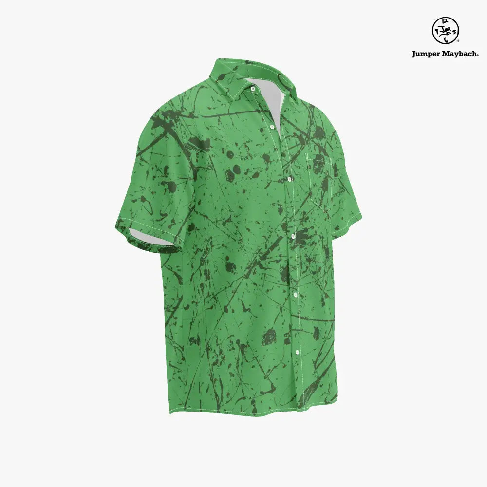 Plus size Aliens in the Forest resort unisex shirt by Jumper Maybach, featuring a forest and alien design, men's casual clothing