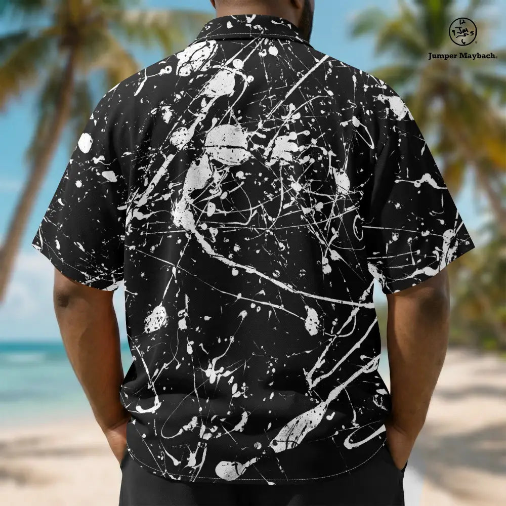 Plus size unisex Aliens on the Moon shirt by Jumper Maybach® featuring space alien illustrations on a men's resort T-shirt.