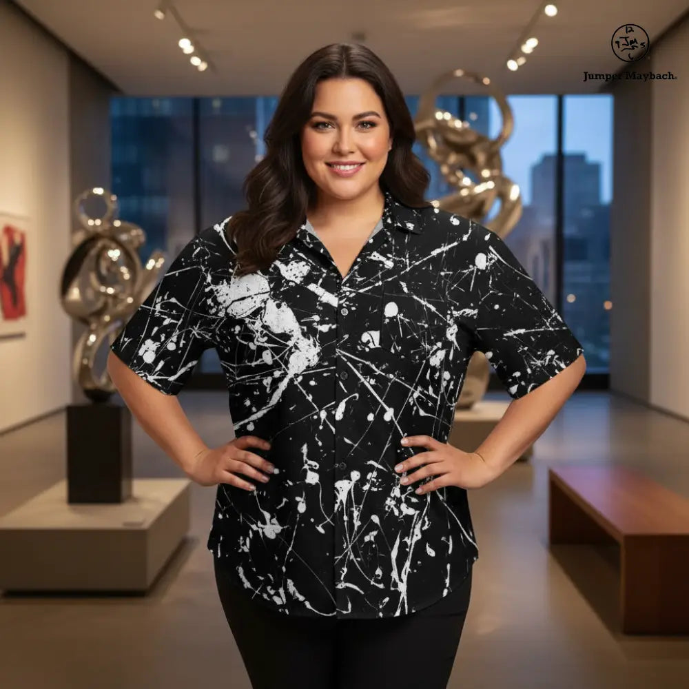Plus size unisex Alien on the Moon print shirt by Jumper Maybach® featuring extraterrestrial design, men's clothing from JetPrint Fulfillment.