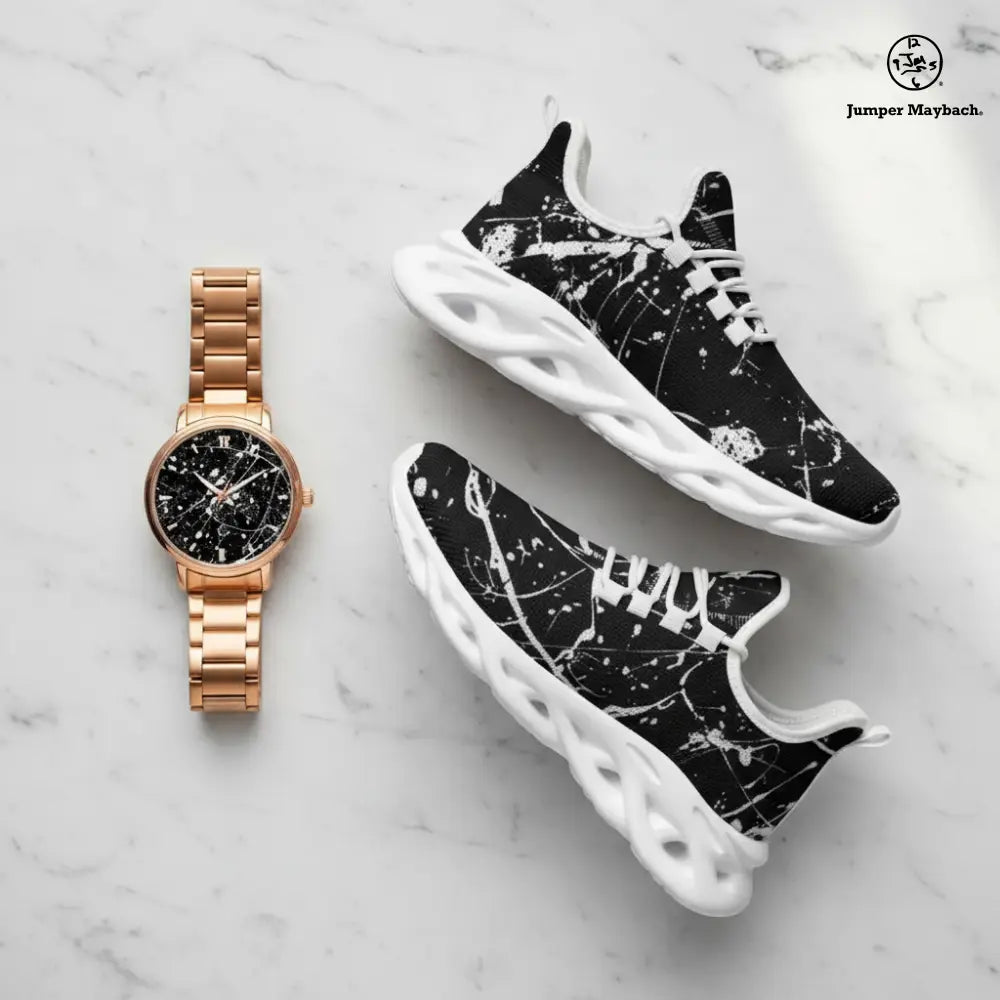 Steel strap automatic watch by Jumper Maybach® featuring aliens on the moon design and indicator details, from JetPrint Fulfillment.
